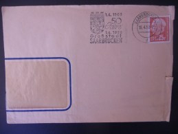 Sarre Lettre De Saarbrucken 1959 - Storia Postale
