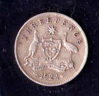 Australia 1924 Threepence GF-aVF - Threepence