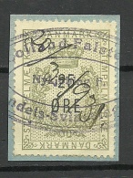 DENMARK Dänemark 1893 Stempelmarke Tax Documentary 25 öre O - Revenue Stamps