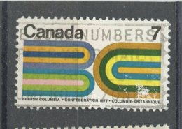 Canada 1971 7c British Columbia Centennial Issue #552  Red Color Missing - Errors, Freaks & Oddities (EFO)