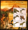 MALDIVES, Prehistoire, Animaux Prehistoriques,THE WORLD OF DINOSAURS (Feuillet 6 Valeurs Emis En 1998)  MNH, ** - Prehistorics