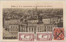 Kk. Hofburgtheater And Panorama From The Town Hall - Vienna - Year 1919 - Vienna Center