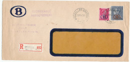 454/24 - Lettre RECOMMANDEE SNCB TP Service Poortman Et Col Ouvert - BRUXELLES 1942 - COB 100 EUR S/lettre - Briefe U. Dokumente