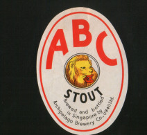 ABC Stout (Archipelago Brewery, Singapore), Beer Label From 60`s. - Bier