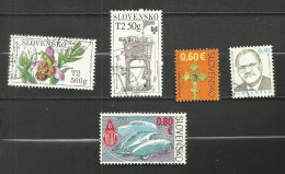 Slovaquie N°515, 539, 547, 549, 581 Cote 5.30 Euros - Gebraucht