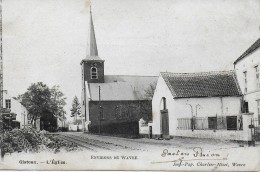 CHAUMONT-GISTOUX.  GISTOUX.  L'EGLISE.  ENVIRONS DE WAVRE.  VUE DES RAILS DU TRAM - Chaumont-Gistoux