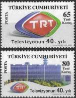2008 TURKEY 40TH ANNIVERSARY OF TRT TELEVISION CHANNEL MNH ** - Ungebraucht