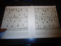 Tableau LA TECHNIQUE Du PLONGEON / Natation Piscine Plongeoir 1921 Léon Sommer - Swimming