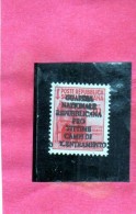 ITALIA ITALY 1945 GUARDIA NAZIONALE REPUBBLICANA PRO VITTIME CAMPI DI CENTRAMENTO SOPRASTAMPATO SU LIRE 20 MNH - National Liberation Committee (CLN)