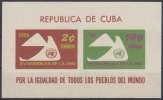 1961-2 CUBA 1961 MNH. ONU. NACIONES UNIDAS. PALOMA. HOJA FILATELICA. PIGEON. SPECIAL SHEET. - Ungebraucht