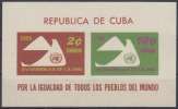 1961-2 CUBA 1961 MNH. ONU. NACIONES UNIDAS. PALOMA. HOJA FILATELICA. PIGEON. SPECIAL SHEET. - Nuevos