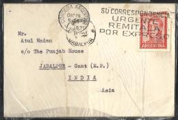 ARGENTINA, 1969, L Cover From Argentina To India, With Cancellation Urgente Remitala Por Expressoo - Brieven En Documenten