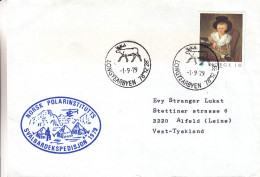 Philatélie Polaire - Norvège - Lettre De 1979 - Expédition Svalbard - Rennes - Hélicoptères - Norsk Polarinstituts - Expediciones árticas