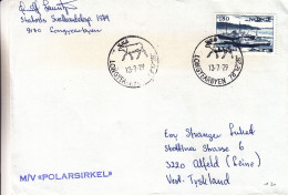 Philatélie Polaire - Norvège - Lettre De 1979 - Griffe M/V Polarsirkel - Oblitération Longyearbyen - Rennes - Bateaux - Expéditions Arctiques