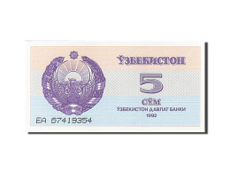 Billet, Uzbekistan, 5 Sum, 1992-1993, 1992, KM:63a, NEUF - Ouzbékistan