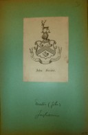 Ex-libris Héraldique XIXème  - Angleterre - John FORSTER - Bookplates