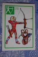 I WILL BE OLYMPIC CHAMPION - From 1978 Soviet Card Serie - Archery - Tiro Al Arco