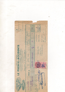 Le Phenix Accidents Paris Du 2 Octobre 1945 - Cheques & Traveler's Cheques