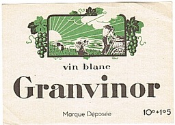 ETIQUETTE - GRANVINOR - - Vino Blanco