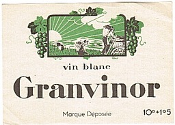 ETIQUETTE - GRANVINOR - - Blancs