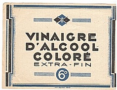 ETIQUETTE - VINAIGRE - ALCOOL - Altri & Non Classificati