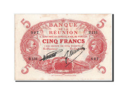 Billet, Réunion, 5 Francs, 1938, KM:14, TTB+ - Reunión