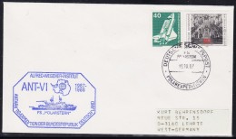 ANTARCTIC,GERMANY, FS"POLARSTERN" , 19.10.1987, Cachet ANT-VI, Look Scan !! 18.5-44 - Spedizioni Antartiche