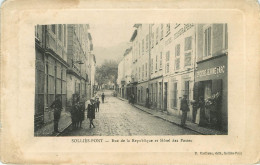 Dép 83 - Sollies Pont - Rue De La République Et Hôtel Des Postes - A Droite Epicerie Jeannne D´Arc - 2 Scans - état - Sollies Pont