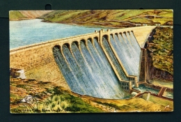 WALES  -  Rhayader  Elan Valley  Claerwen Dam  Unused Vintage Postcard - Radnorshire