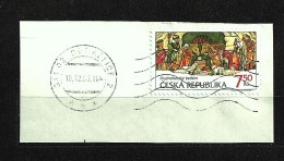 Czech Republic Tschechische Republik 2006 Gest Mi 496 Sc 3326 Christmas - Krusnohorsky Nativity. Cutting, Briefstück C.1 - Used Stamps