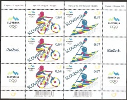 New Neu 2016 MINT Sheetlet (3x2) Summer Olympic Games Rio Brasil: Kayaking Kayak; Cycling Mountainbike Ciclisme - Sommer 2016: Rio De Janeiro