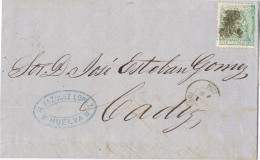 18021. Carta Entera HUELVA 1873 A Cadoz, Alegoria Republica - Briefe U. Dokumente