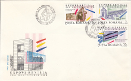 UNIVERSAL EXHIBITION, SEVILLA'92, COVER FDC, 1992, ROMANIA - 1992 – Sevilla (Spanien)