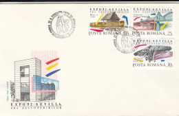 UNIVERSAL EXHIBITION, SEVILLA'92, COVER FDC, 1992, ROMANIA - 1992 – Sevilla (Spain)