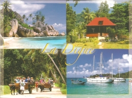 SC - La Digue - Multivues : Anse Source D´Argent, Traditional House, Oxcart, Port - ECA Image N° 119 (circ. 2015) - Seychelles