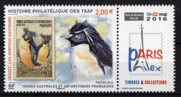 T.A.A.F. // F.S.A.T. 2016 - Crozet, Les Gorfous Sauteurs, Parisphilex - 1 Val Neufs // Mnh - Unused Stamps