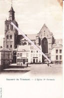 Souvenir De TIRLEMONT - L'Eglise Saint Germain -  Carte Circulée Vers Namur En 1903 - Tienen