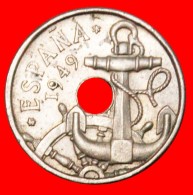 § FRANCO(1936-1975): SPAIN★ 50 CENTIMOS 1952 (1949)! LOW START★NO RESERVE! ANCHOR - 50 Centimos