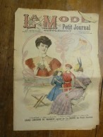 1901 La MODE Du Petit Journal ELEGANTES TENUES Pour JEUNE FILLE Et GARCON Grav Couleurs  1ere Page - 1900-1940