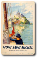 Mont Saint-Michel - Une Ancienne Affiche Touristique Reproduite Carte Postale - Advertising
