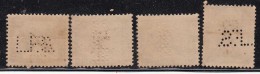 4 Perfins, Perfin, British India Used  KG VI Series - Perforadas