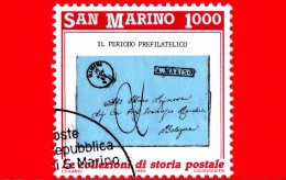 SAN MARINO - Usato - 1989 - Invito Alla Filatelia - Le Collezioni Di Storia Postale - La Prefilatelia - 1000 - Gebraucht