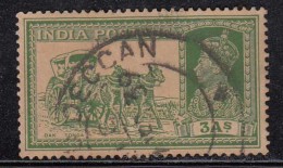 ´DECCAN´  Postmark / Cancellation On 3as  Hyderabad State,  British India Used KG VI - Hyderabad