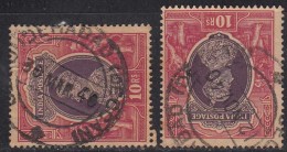 ´DECCAN´  Postmark / Cancellation On Rs 10 X 2 , Hyderabad State,  British India Used KG VI - Hyderabad