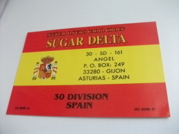 CARTOLINA QLS SPECIAL DX´ERS RADIO GROUP SUGAR DELTA  30 DIVISION SPAIN STEMMA - Radio