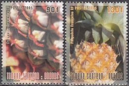 Polynésie Française 2005 Yvert 755 - 756 Neuf ** Cote (2017) 4.10 € L'ananas - Unused Stamps