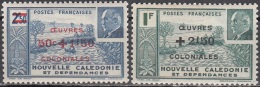 Nouvelle-Calédonie 1944 Yvert 246 - 247 Neuf ** Cote (2015) 2.40 Euro Rade De Nouméa Et Maréchal Pétain - Unused Stamps