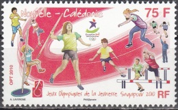 Nouvelle-Calédonie 2010 Yvert 1104 Neuf ** Cote (2015) 2.00 Euro Jeux Olympiques De La Jeunesse Singapore Athlétisme - Unused Stamps