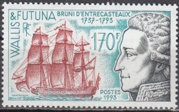 Wallis & Futuna 1993 Yvert 453 Neuf ** Cote (2015) 5.25 Euro Amiral Bruni D'Entrecasteaux Voilier - Unused Stamps