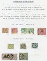 1876-78 1d, 3d, 4d, 6d, 1s Pair, 3s, 5s, 10s & £1, Good To FU Group (Cat. £2170), Accompanied By Univers - Autres & Non Classés